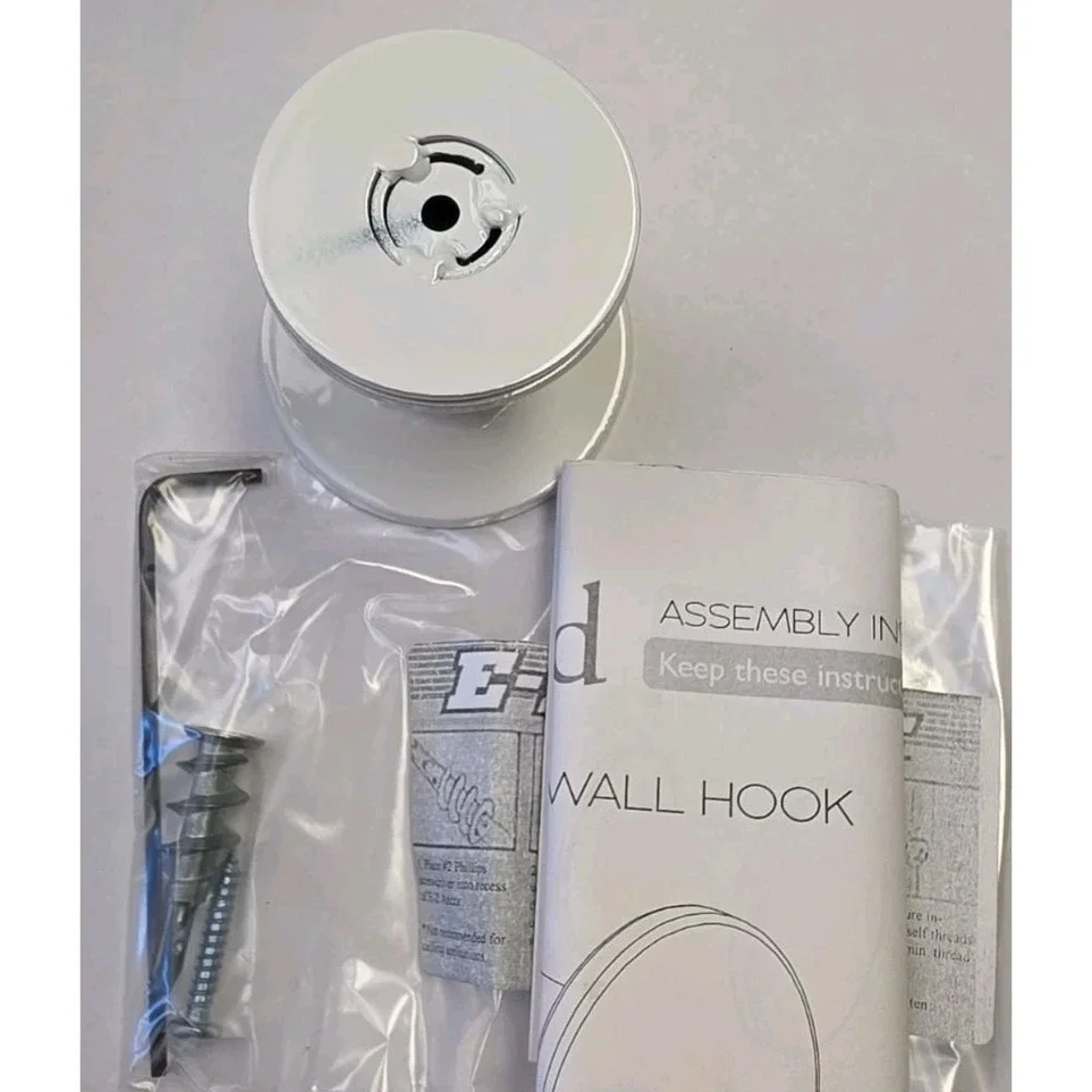 Bell Manufacturing 096824 Compass Wall Hook White Modern Metal Coat Hook